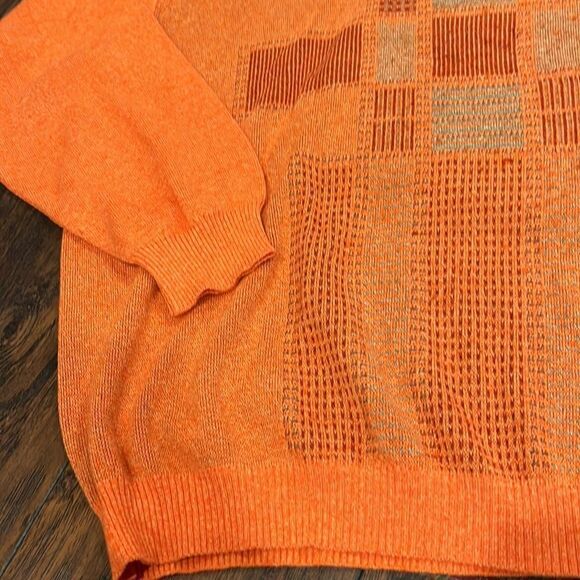MOD GIONFRIDDO Italy made sweater size XXL crew neck in GUC orange grey - Picture 4 of 7